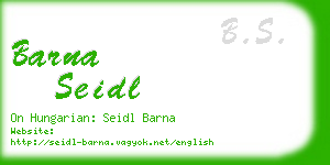barna seidl business card